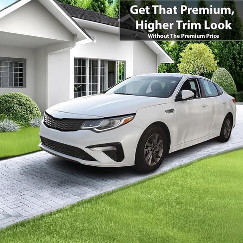 BOGAR TECH DESIGNS مصبغة أمامية من الكروم حذف ملصق لاصق من الفينيل يناسب Kia Optima 2016-2020، أسود لامع in Kuwait