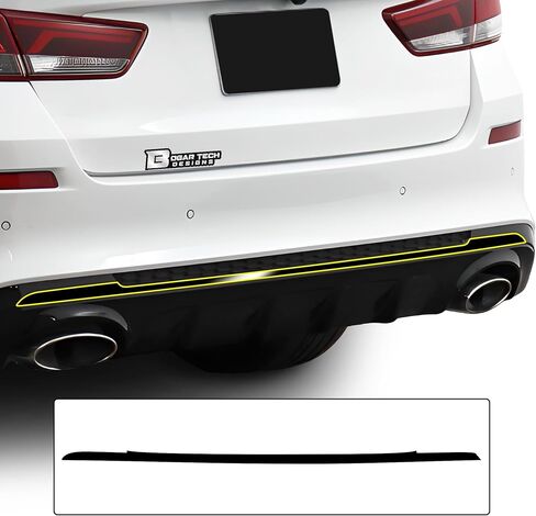 BOGAR TECH DESIGNS مصبغة أمامية من الكروم حذف ملصق لاصق من الفينيل يناسب Kia Optima 2016-2020، أسود لامع in Kuwait