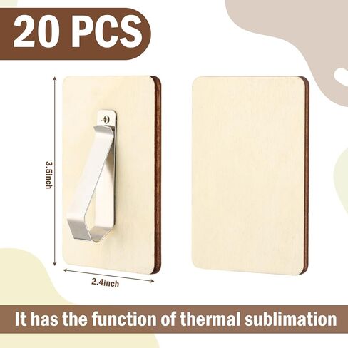 20 Pcs Sublimation Photo Car Visor Clip Bulk Sublimation Wooden Blanks for Dad, Husband, Loved Ones Drive Safe Gift for Christmas Stocking Stuffing Birthday DIY Vertical in Saudi Arabia