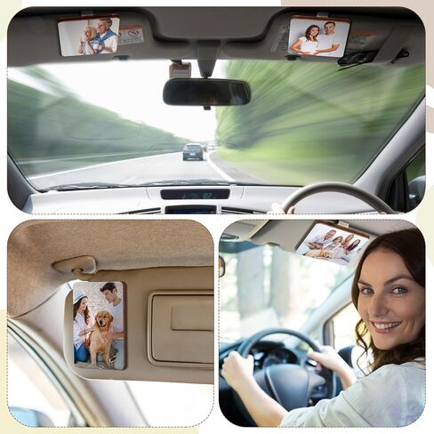 20 Pcs Sublimation Photo Car Visor Clip Bulk Sublimation Wooden Blanks for Dad, Husband, Loved Ones Drive Safe Gift for Christmas Stocking Stuffing Birthday DIY Vertical in Saudi Arabia
