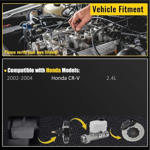 Vacuum Power Brake Booster 53-2789 Compatible with Honda CR-V 2002 2003 2004 2.4L without Master Cylinder 01469S9AA00 01469S9AA50 in Saudi Arabia