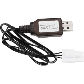 2S Life 6.4V 600mA USB إلى EL4.5-3P بطاريات التوصيل سلك شحن لمعظم نماذج سيارات التحكم عن بعد والشاحنات والقوارب السريعة in Kuwait