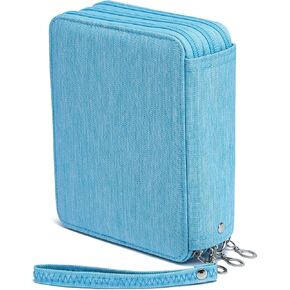 YOUNGCOL 72 Slots Colored Pencil Case - Deluxe Oxford Fabric Pencil Organizer Holder With Zipper Closure Pencil Box (Black) in Saudi Arabia