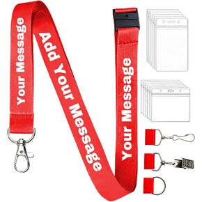 10-10000 Pcs Custom Lanyards Personalized for ID Badge Teacher Student Office Staff Company Event, Polyester Lanyards Customizable Logo Text Clipart Picture in Saudi Arabia