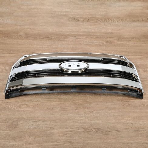 KUAFU Front Bumper Grille Compatible with 2015-2017 Ford F150 F-150 Replacement for FL3Z-8200-MA FL3Z8200MA w/o Camera Chrome Upper Hood Mesh Grill ABS Plastic in Saudi Arabia