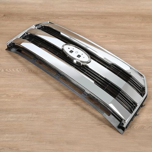 KUAFU Front Bumper Grille Compatible with 2015-2017 Ford F150 F-150 Replacement for FL3Z-8200-MA FL3Z8200MA w/o Camera Chrome Upper Hood Mesh Grill ABS Plastic in Saudi Arabia