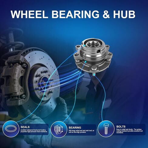 513296 Front Wheel Hub and Bearing Assembly Fit for 2007-2018 Nissan Altima, 2009-2019 Maxima, 2009-2018 Murano, 2013-2019 Pathfinder, 2011-17 Quest, 2013 Infiniti JX35, 2014-18 QX60, 5 Lug in Saudi Arabia