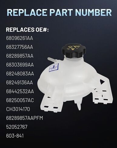 Coolant Expansion Tank Compatible with Chevy Sonic 2012-2020 1.4L 1.6L 1.8L – Engine Coolant Reservoir and Overflow Bottle with Pressure Cap – Replaces 95048411, 603-386, GM3014167 in Saudi Arabia