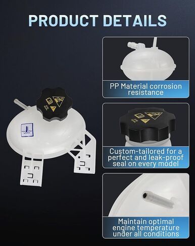 Coolant Expansion Tank Compatible with Chevy Sonic 2012-2020 1.4L 1.6L 1.8L – Engine Coolant Reservoir and Overflow Bottle with Pressure Cap – Replaces 95048411, 603-386, GM3014167 in Saudi Arabia