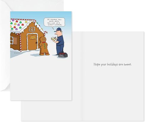 Hallmark 0599XXH2125 Shoebox Funny Christmas Cards Pack, Gingerbread House (6 Cards with Envelopes) in Saudi Arabia
