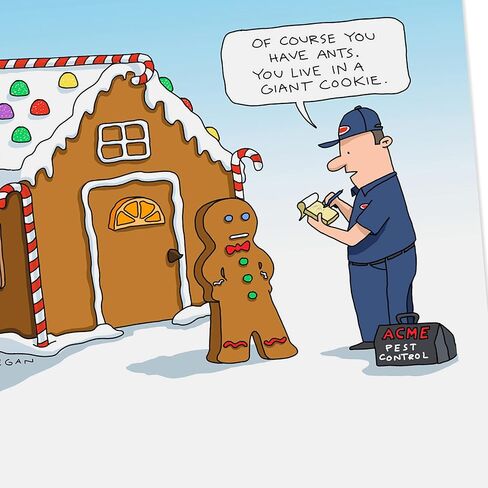Hallmark 0599XXH2125 Shoebox Funny Christmas Cards Pack, Gingerbread House (6 Cards with Envelopes) in Saudi Arabia