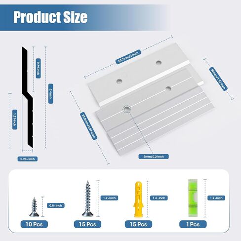 4 Inch French Cleat Hangers (5 Pairs) - Aluminum Z Bar Clips, Wall Mounting Brackets for Lightweight Art, Photos, Whiteboards, Art Frames & More in Saudi Arabia