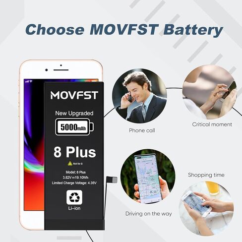 MOVFST Replacement for iPhone 14 Plus Battery,4800mAh Li-ion Polymer High Capacity Battery Fit for iPhone 14 Plus Model A2886 A2632 A2885 A2896 A2887 with Repair Tool Kits in Saudi Arabia