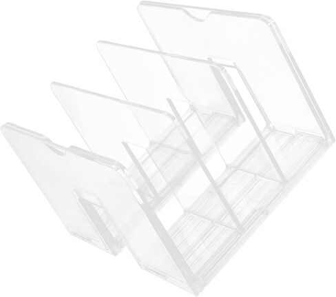 NUOBESTY Transparent Book Holder and Document Organizer Rack Desktop File Stand for Books and Magazines Multifunctional File Organizer for Home and Office Use in Saudi Arabia