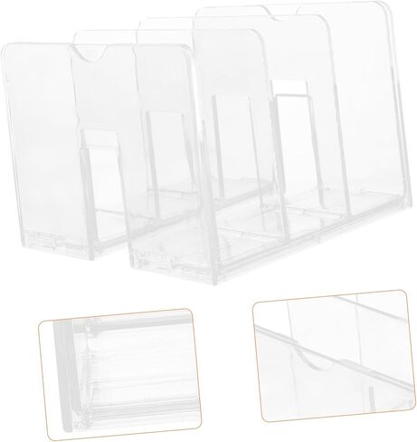 NUOBESTY Transparent Book Holder and Document Organizer Rack Desktop File Stand for Books and Magazines Multifunctional File Organizer for Home and Office Use in Saudi Arabia