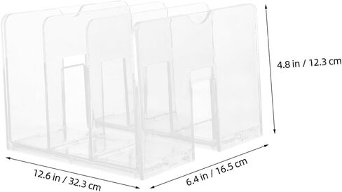 NUOBESTY Transparent Book Holder and Document Organizer Rack Desktop File Stand for Books and Magazines Multifunctional File Organizer for Home and Office Use in Saudi Arabia