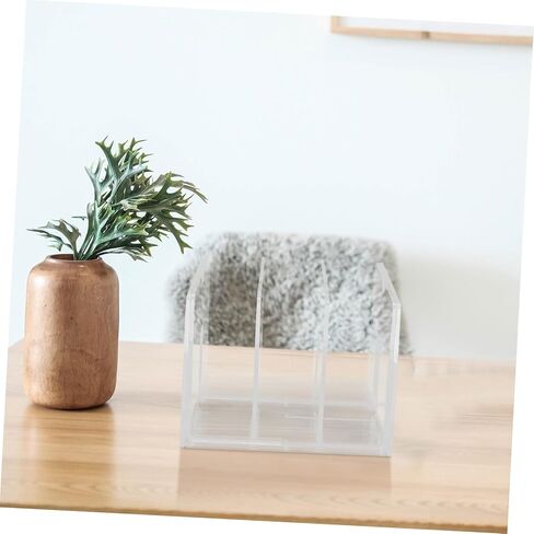NUOBESTY Transparent Book Holder and Document Organizer Rack Desktop File Stand for Books and Magazines Multifunctional File Organizer for Home and Office Use in Saudi Arabia
