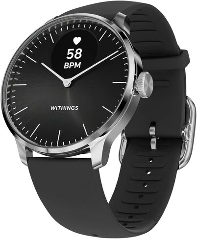 Withings ScanWatch Light - Hybrid Smart Watch, Heart Rate Monitoring, Fitness Tracker, Cycle Tracker, Sleep Monitoring in Kuwait