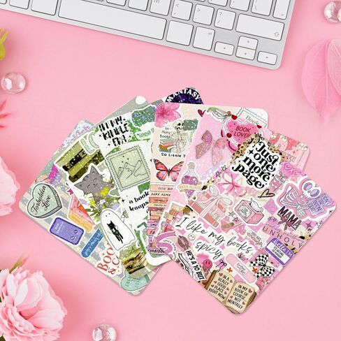 6Pcs Inserts Cardstock Paper for E-Reader Kindle Insert for Clear Case 6.8"x4.8" Funny Theme E-Reader Back Cover Insert Decorating Accessories for Paper White 11th-12th Gift for Book Lover in Saudi Arabia