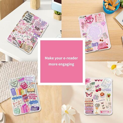 6Pcs Inserts Cardstock Paper for E-Reader Kindle Insert for Clear Case 6.8"x4.8" Funny Theme E-Reader Back Cover Insert Decorating Accessories for Paper White 11th-12th Gift for Book Lover in Saudi Arabia