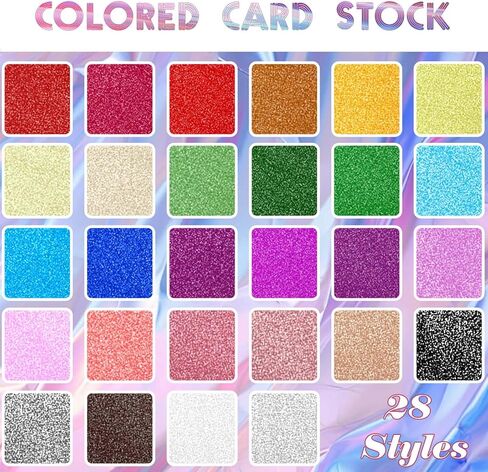 56 Sheets 28 Colors Glitter Cardstock, 5x7in 250gsm/92lb Foil Mirror Shimmering Paper for Arts Crafts, Scrapbooking, Card Making, DIY Projects in Saudi Arabia