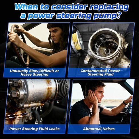 مضخة توجيه كهربائية مع بكرة 21-5419 96-5419 L4 2.4L متوافقة فقط مع Honda CR-V 2.4L 2005-2011 Element 2006-2011 Accord 2006-2007 in Kuwait