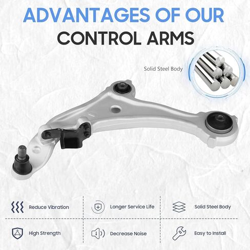 Front Lower Control Arm with Ball Joint Suspension Kits Compatible with Nissan Murano 2009-2014 V6 3.5L (2pc) in Saudi Arabia