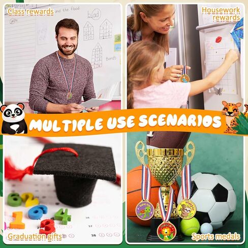 36 Pcs Award Medals Gold Plastic Award Medals Motivational Stickers for Kids Teacher Reward Stickers School Supplies for Sports Party Classroom Motivating and Potty Training Awards (Motivational) in Saudi Arabia