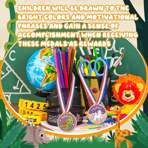 36 Pcs Award Medals Gold Plastic Award Medals Motivational Stickers for Kids Teacher Reward Stickers School Supplies for Sports Party Classroom Motivating and Potty Training Awards (Motivational) in Saudi Arabia