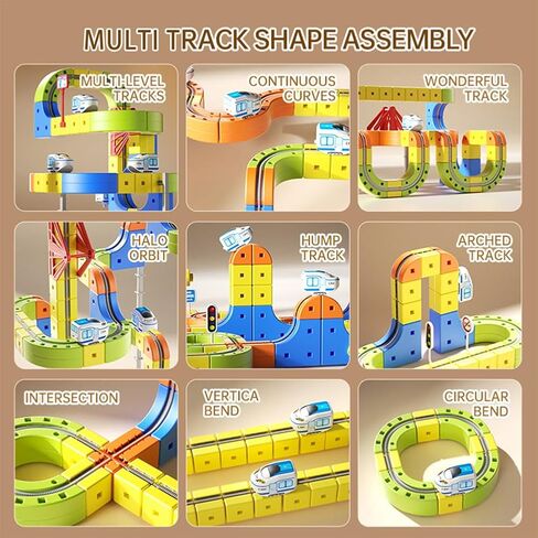 Track Fusion Train Set - 3D Infinity Track Magic Cube Train, Gravity Defying Flexible Race Track Building Toy for Boys Girls 3-8 in Saudi Arabia