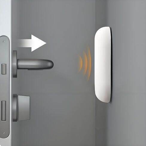 6 Pack Door Stoppers Wall Protector - Silicone Door Knob Guard Wall Shield - Self-Adhesive Door Handle Bumper Silencer for Home ＆ Office Walls (White, Gray, Black) in Saudi Arabia