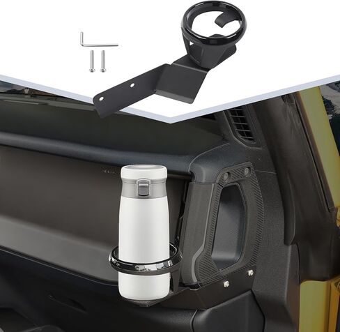 Front Cup Holder A Pillar Grab Handle Drink Cup Holder Fit for Ford Bronco 2021+ Passenger Side Drink Holder, Right Side in Saudi Arabia