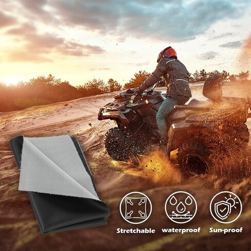 G-PLUS Motorcycle Seat Cover Fabric Vinyl ATV Scooter Seat Cover Material Motorcycle Flexible Seat Protector 24" x 36" (Matte Black) in Saudi Arabia