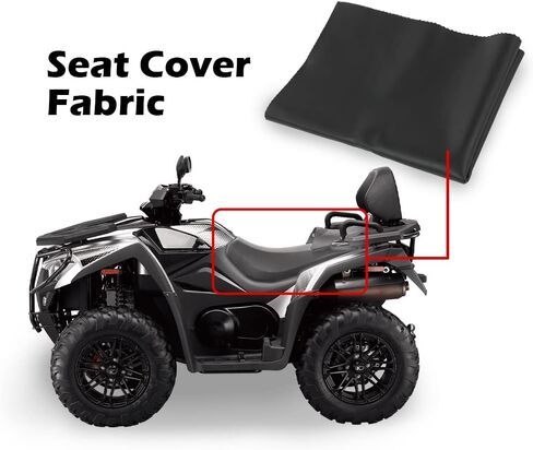 G-PLUS Motorcycle Seat Cover Fabric Vinyl ATV Scooter Seat Cover Material Motorcycle Flexible Seat Protector 24" x 36" (Matte Black) in Saudi Arabia