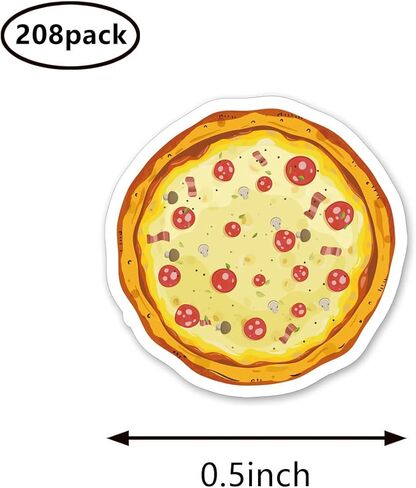 Pizza Planner Stickers, 0.5in Scrapbooking Kids DIY Calendar Crafting Journals 208-Pack in Saudi Arabia