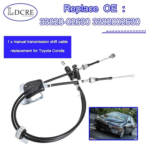 Manual Transmission Shift Cable 33820-02630 3382002630 Compatible with Toyota Corolla ZRE120 MT 2004-2017, Gear Shifter Cable Replacement in Saudi Arabia