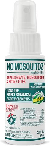 طارد الحشرات النباتية بدون البعوض، فعال في مكافحة البعوض والبعوض والذباب العض، مصنوع يدويًا وخالي من DEET، تركيبة غير دهنية، زجاجة رذاذ سعة 8 أونصة in Kuwait