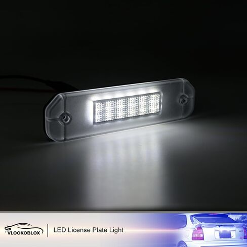 مجموعة مصابيح لوحة الترخيص LED لسيارة Honda Civic Gen 6th Coupe/Sedan، 1992-2000، 1993-1997 Del Sol، مجموعة مصابيح LED بديلة 6000K زينون بيضاء خالية من الأخطاء in Saudi Arabia
