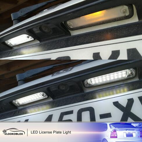 مجموعة مصابيح لوحة الترخيص LED لسيارة Honda Civic Gen 6th Coupe/Sedan، 1992-2000، 1993-1997 Del Sol، مجموعة مصابيح LED بديلة 6000K زينون بيضاء خالية من الأخطاء in Saudi Arabia