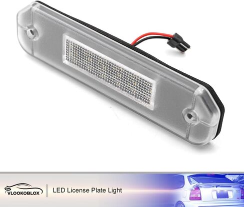 مجموعة مصابيح لوحة الترخيص LED لسيارة Honda Civic Gen 6th Coupe/Sedan، 1992-2000، 1993-1997 Del Sol، مجموعة مصابيح LED بديلة 6000K زينون بيضاء خالية من الأخطاء in Saudi Arabia