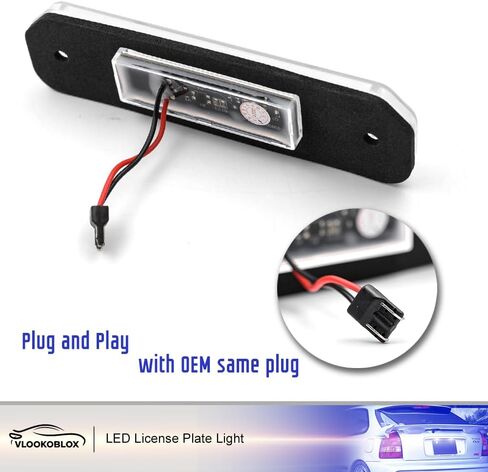 مجموعة مصابيح لوحة الترخيص LED لسيارة Honda Civic Gen 6th Coupe/Sedan، 1992-2000، 1993-1997 Del Sol، مجموعة مصابيح LED بديلة 6000K زينون بيضاء خالية من الأخطاء in Saudi Arabia