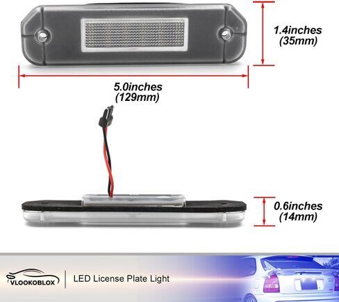 مجموعة مصابيح لوحة الترخيص LED لسيارة Honda Civic Gen 6th Coupe/Sedan، 1992-2000، 1993-1997 Del Sol، مجموعة مصابيح LED بديلة 6000K زينون بيضاء خالية من الأخطاء in Saudi Arabia