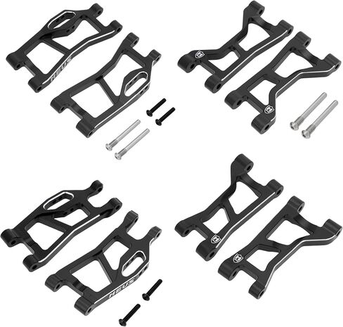 طقم أذرع تعليق من الألومنيوم من MEUS RACING لأجزاء ترقية Traxxas 1/16 Mini Maxx/Mini XRT #10731 (أسود) in Kuwait