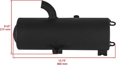Caltric Black Exhaust Muffler Compatible with Polaris Sportsman 450 2016-2017 1262445-489 in Saudi Arabia