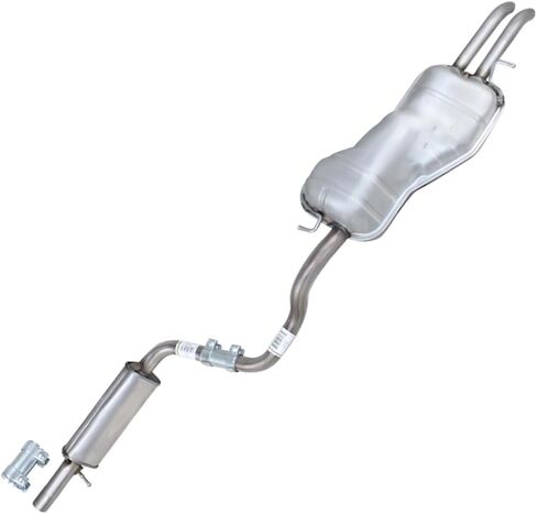 Northeastern Exhaust | Stainless Steel Direct Fit Resonator Pipe, Muffler Exhaust System Kit Compatible for Volkswagen Jetta 1999-2005 2.0L | Free Sleeves Included | Automotive Replacement Part in Saudi Arabia
