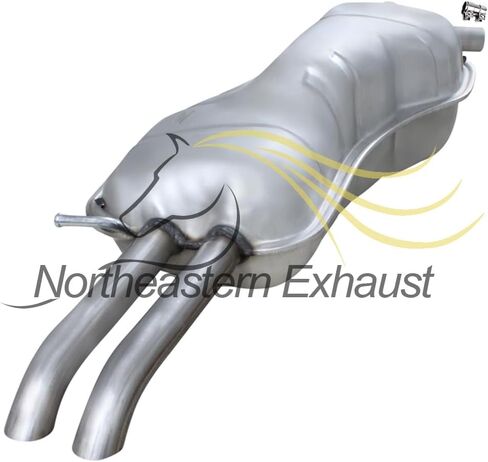 Northeastern Exhaust | Stainless Steel Direct Fit Resonator Pipe, Muffler Exhaust System Kit Compatible for Volkswagen Jetta 1999-2005 2.0L | Free Sleeves Included | Automotive Replacement Part in Saudi Arabia