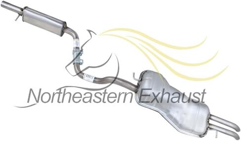 Northeastern Exhaust | Stainless Steel Direct Fit Resonator Pipe, Muffler Exhaust System Kit Compatible for Volkswagen Jetta 1999-2005 2.0L | Free Sleeves Included | Automotive Replacement Part in Saudi Arabia