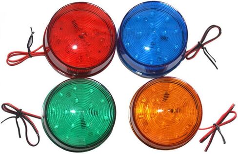 RUNAAJA 2PCS 12V Green LED Strobe Beacon Emergency Alarm Warning Flashing Light Signal Lamp Security Alarm for Car Truck Bus (Green) in Saudi Arabia