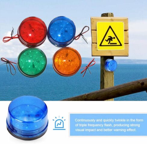 RUNAAJA 2PCS 12V Green LED Strobe Beacon Emergency Alarm Warning Flashing Light Signal Lamp Security Alarm for Car Truck Bus (Green) in Saudi Arabia
