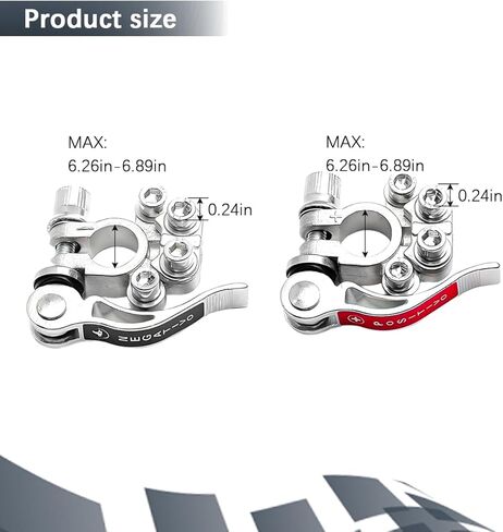 Car Battery Terminal Connectors, 4 Way Positive and Negative Quick Release Terminal Clip, Automotive Top Post Battery Connectors Clamps, Compatible With Vans Trucks and More (Style 1) in Saudi Arabia